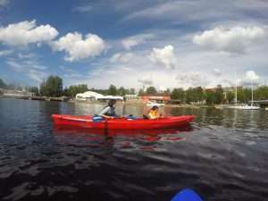 Kayaking in Riga canal