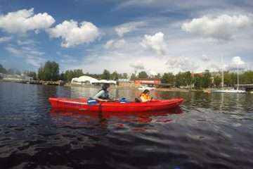 Kayaking in Riga canal
